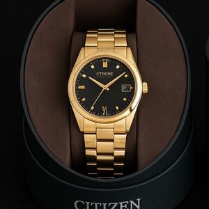 Citizen Luxurious Gold and Black Timepiece